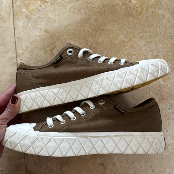 PALLADIUM Palla Ace CVS Olive canvas sneakers Women's 7.5 - Picture 4 of 5